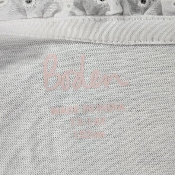 Boden Girls 13-14 Year NWT White Eyelet Long Sleeve Top Preppy Cottagecore Teen - Picture 9 of 10